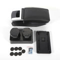 Black Leather Center Console Storage Box Rotatable Car Center Console Armrest Box for Nissan Versa Tiida Latio 2007-2011