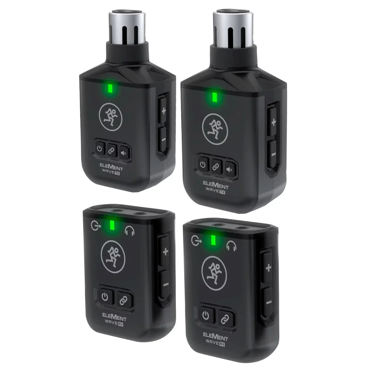 (2) Mackie EleMent Wave  Wireless Handheld Microphone Systems Duo Package