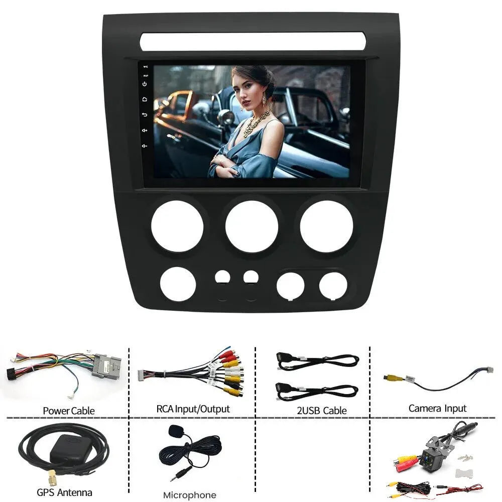 9" 1280*720  2+32GB Android 13 Apple CarPlay Car Stereo Radio  Navi Fit Hummer H3 2005-2010