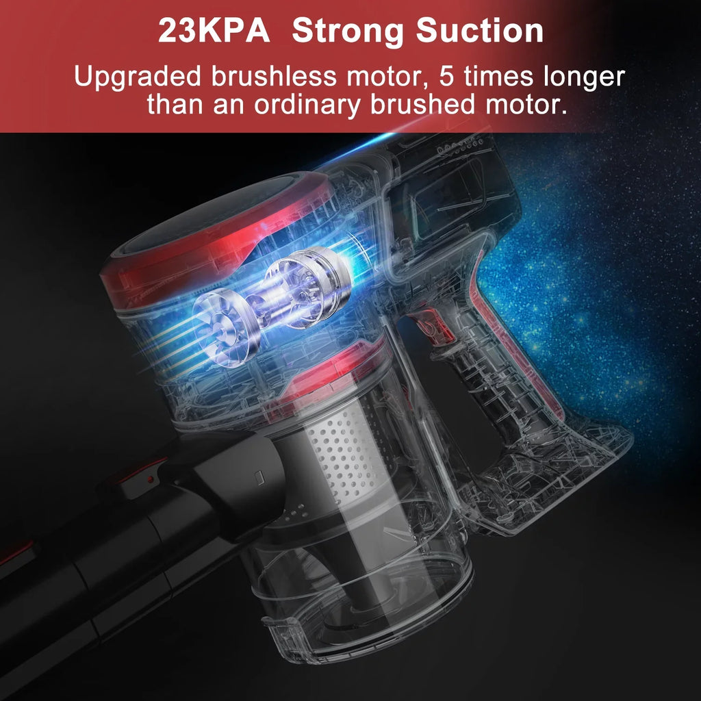 Cordless Stick Vacuum Cleaner 23KPA Brushless Motor for Hard Floor, Carpet, K17