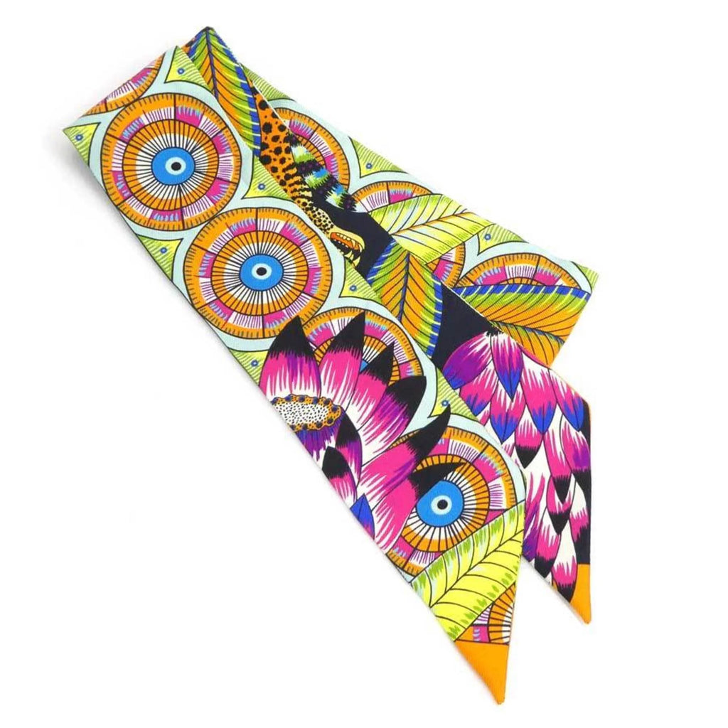 Pre-Owned Hermes  Scarf Muffler Twilly Silk Multicolor Women's e58471f (Good)