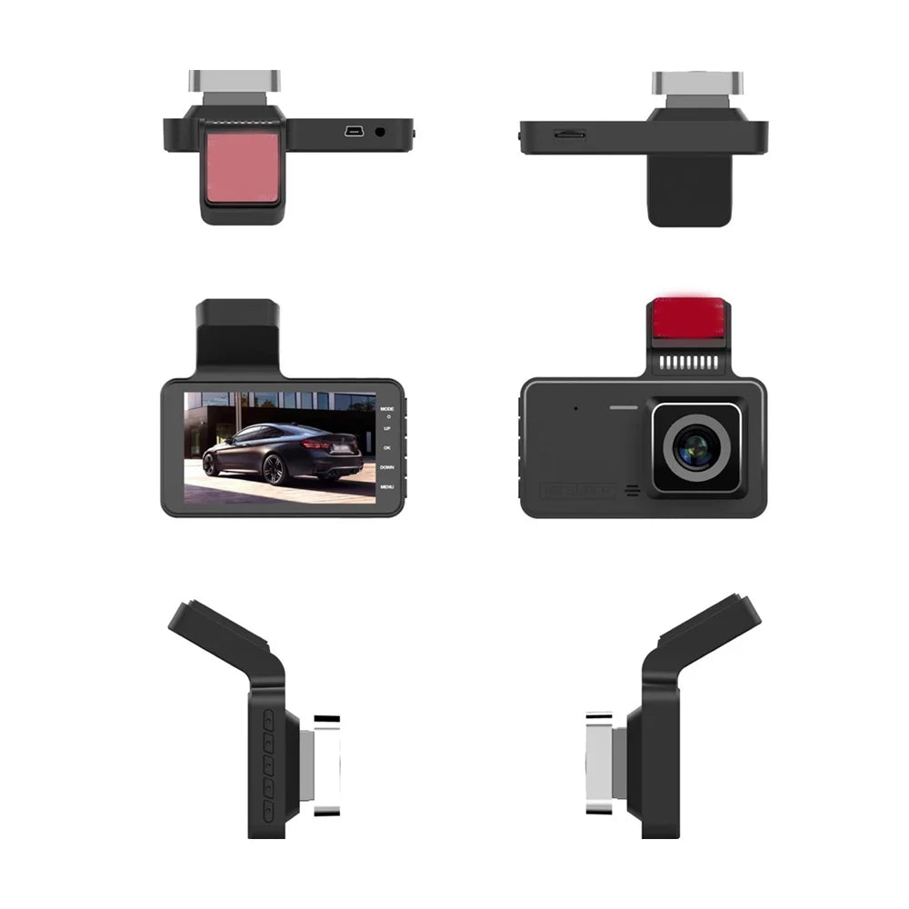 Eccomum 1080P  Dash Camera 4 Inch Car Dashcam Driving Recorder 170° Wide Angle with Touchscreen Support Night-Vision Loop Recording Motion Detection Reversing Picture