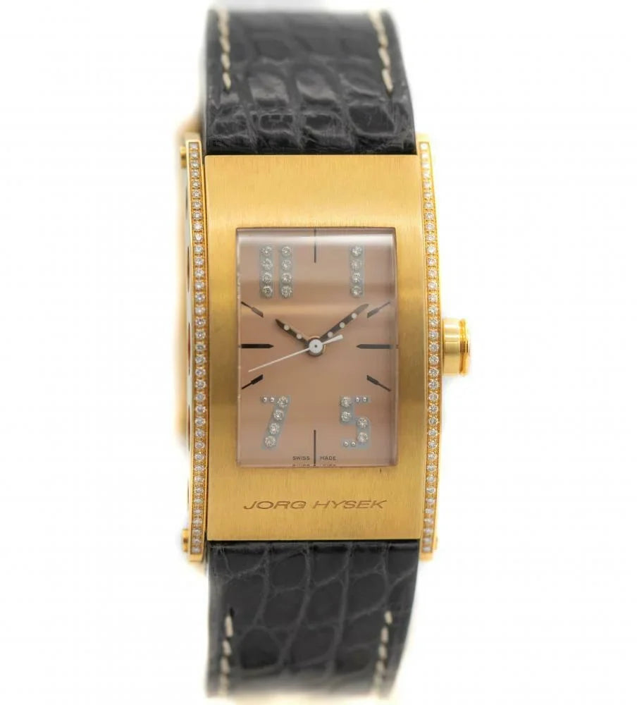 Jorg Hysek Kilada S011-0026 18k Rose Gold Diamond Bezel Quartz Men's Watch