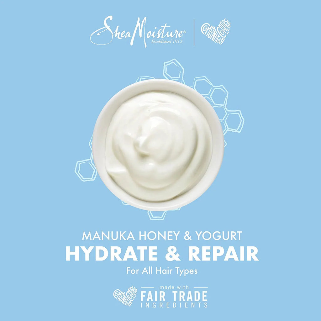 SheaMoisture Hydrate & Repair For Damaged Hair Manuka Honey & Yogurt Shea Butter Shampoo and Conditioner 13oz