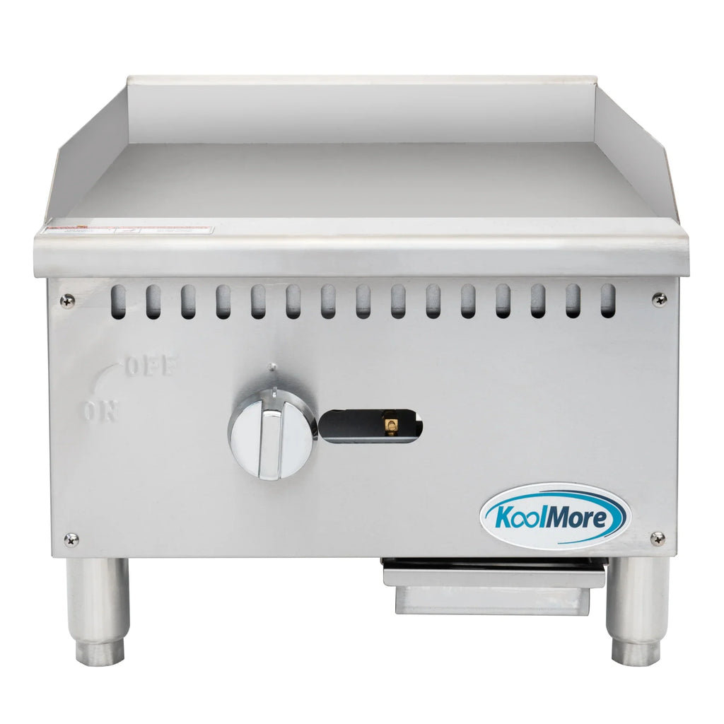 18 in. Natural Gas 1-Burner Griddle with 30,000  in Stainless-Steel (-GG1-18M)