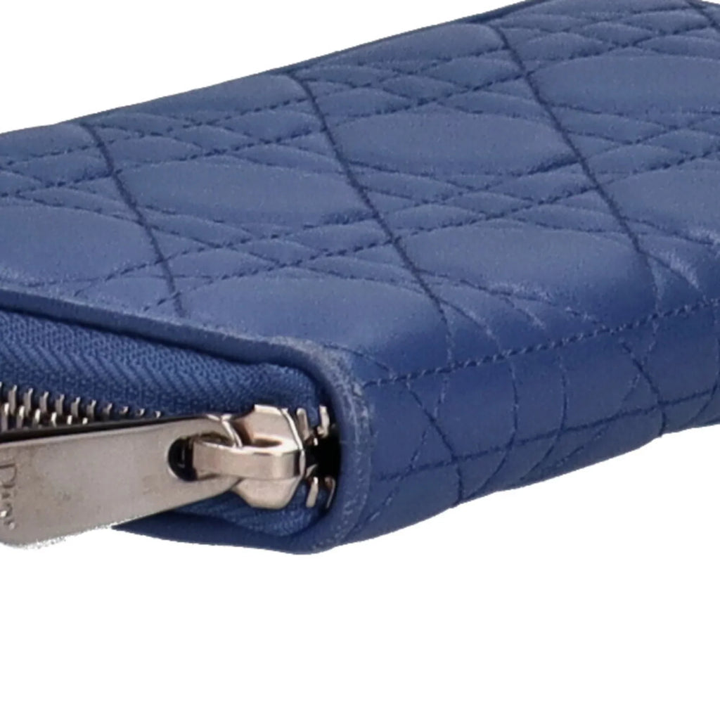 Pre-Owned Christian Dior Voyageur lady long wallet lambskin ladies (Good)