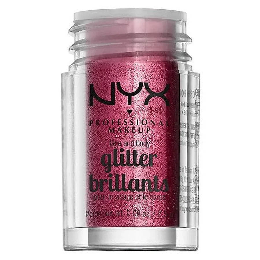 Professional Makeup Face & Body Glitter, Red 0.08 oz Pack of 2