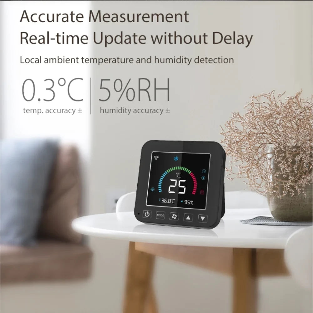 Tuya  Smart Temperature And Humidity Sensor Smart Home Indoor Intelligent Linkaged with air conditioner and Siren Alarm WiFi