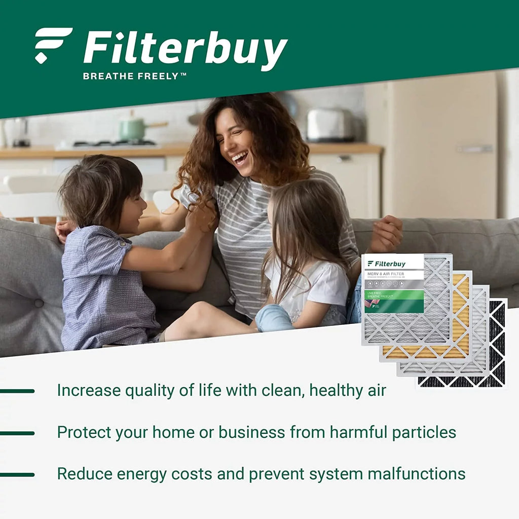 Filterbuy 16x30x4  11 Pleated   Furnace Air Filters (6-Pack)