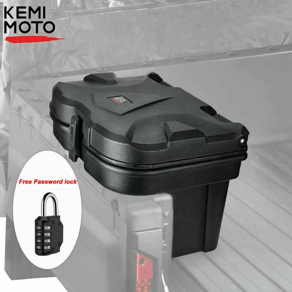 Bed Box Storage Box with Combination Lock Waterproof for Polaris Ranger 500 570 900 1000 General 1000 2016-2022 Black