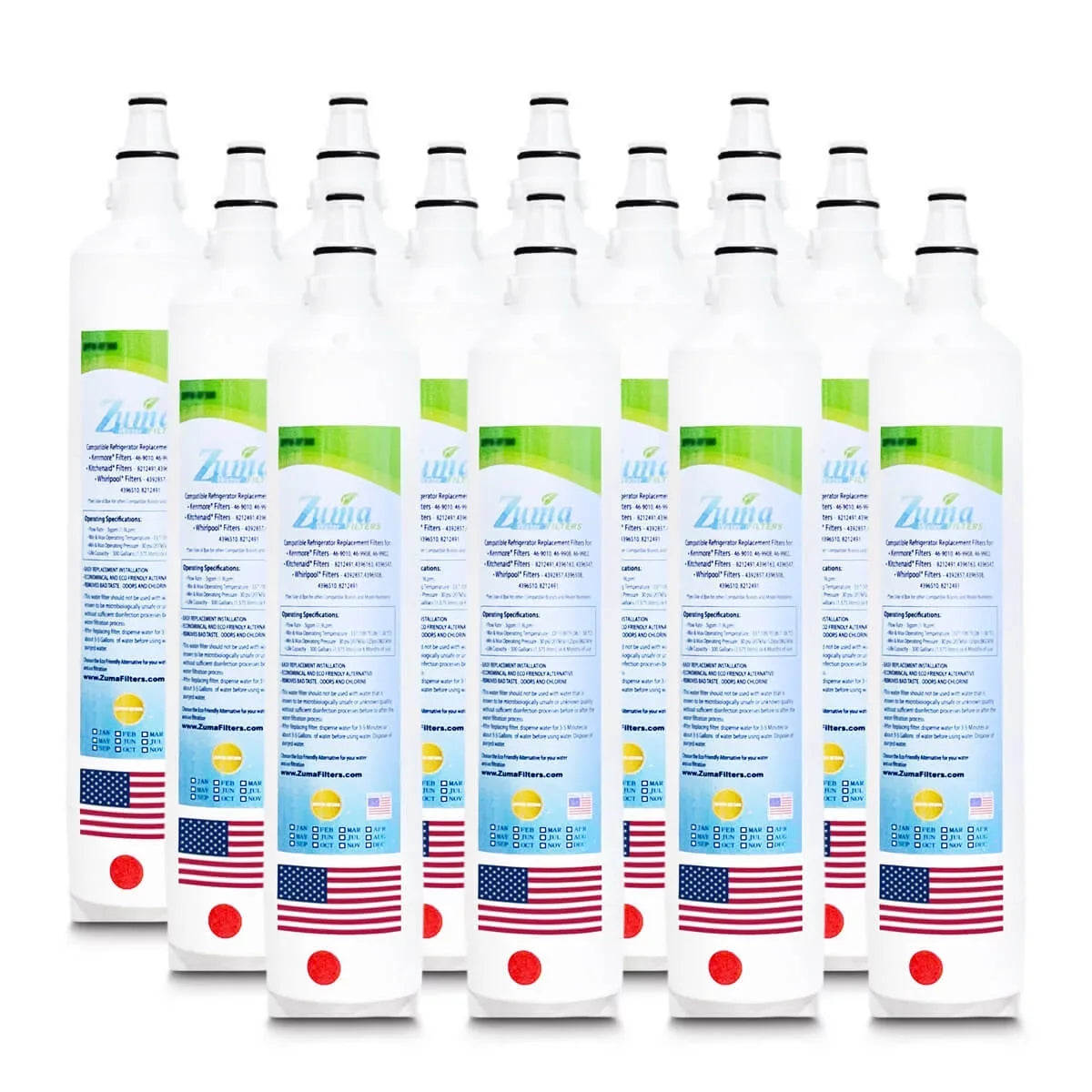 Brand , Water Filters , Model # ZWFZ1-RF750 , Compatible with Subzero® 4204490 - 12 Pack - Made in U.S.A.