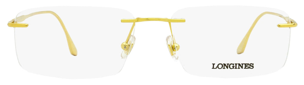 Longines LG5001-H Rimless Square Shiny Deep Gold Eyeglasses