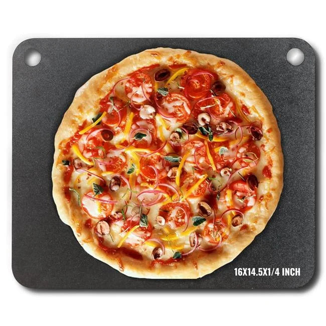 Vevor  16 x 14.5 x 0.25 in. Pizza Steel Plate for Oven, Pre-Seasoned Carbon Steel Pizza Baking Stone