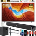 Sony XBR55X900H 55-inch 4K  Full Array  Smart  2020 Bundle with Deco Gear Sound Bar with Subwoofer, Wall Mount, 6-Outlet Surge Adapter, Screen Cleaner and  Essentials 2020