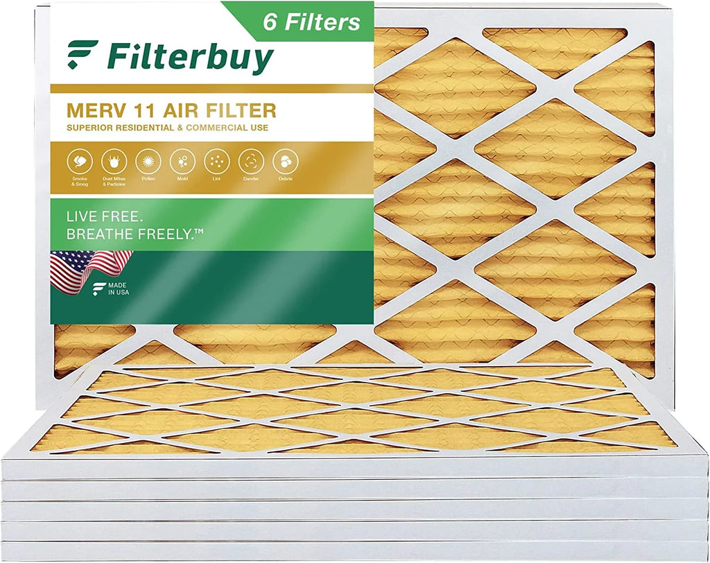 Filterbuy 14x36x1  11 Pleated   Furnace Air Filters (6-Pack)