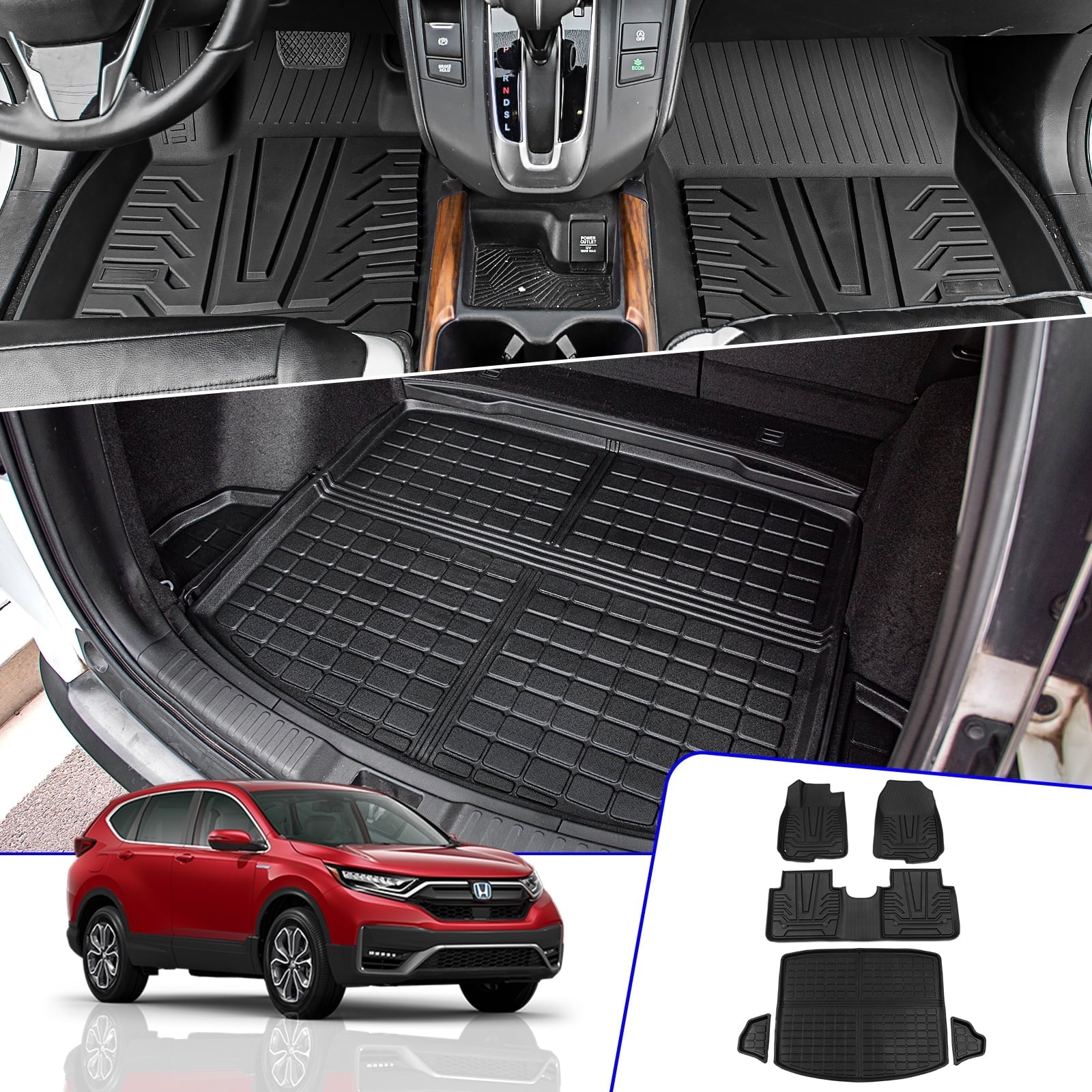 Fit 2017-2022 Honda  Fuel Floor Mats Cargo Liner 2021 -V Accessories (Trunk Mats + Floor Mats)
