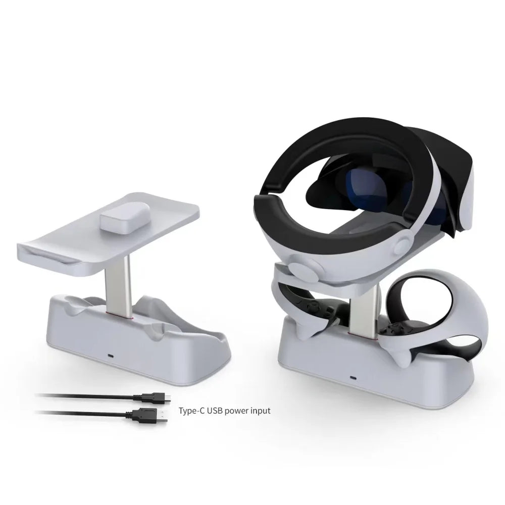 Charging Base for PS5 VR2 with Display Light Handle Charger  Glasses Game Accessories Bracket