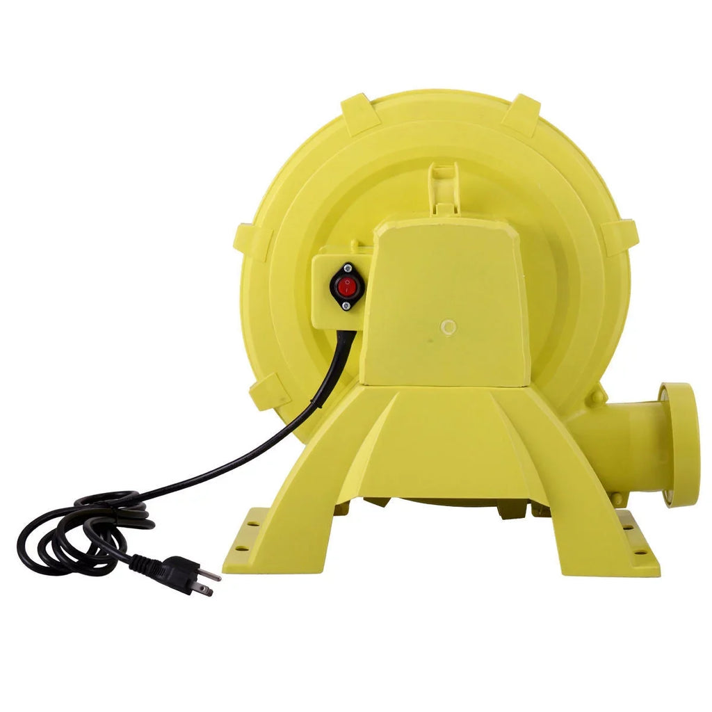 Outdoor Indoor Air Blower, Pump Fan for Inflatable Bounce Castle, Water Slides, Safe, Portable - Yellow and Green