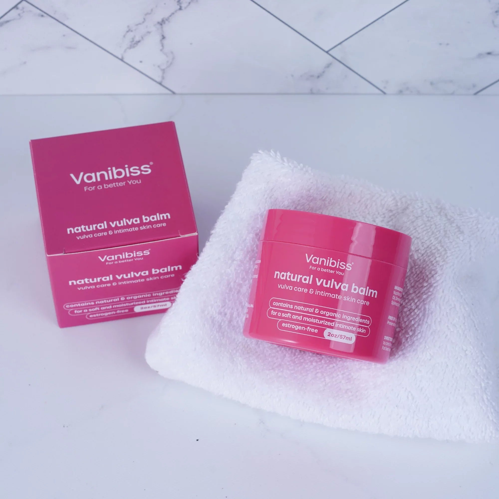 Vanibiss Natural Vulva Balm - Vulvar Vaginal Moisturizer - Estrogen Free (2oz)