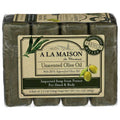 A La Maison De Provence Unsc ented Olive O il Hand and Body Bar So ap, 3.5 Ounce - 4 count per pack -- 1 each.