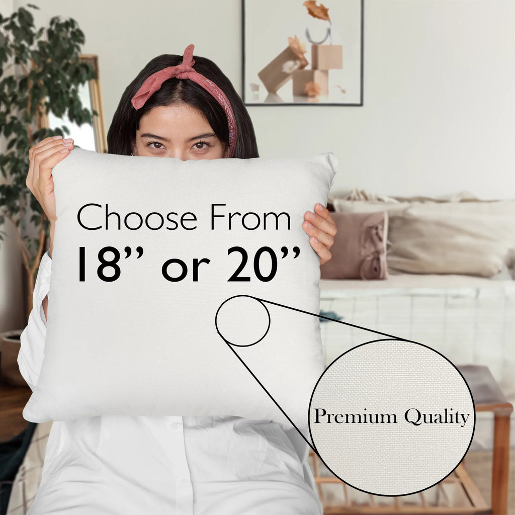 Makeup Is My Life w/ Compact Mirror & Lipstick Design - Beauty Themed Merch for Makeup Artist or Cosmetologist, Gift for Makeup Lovers, Pillow Cover, White 20X20