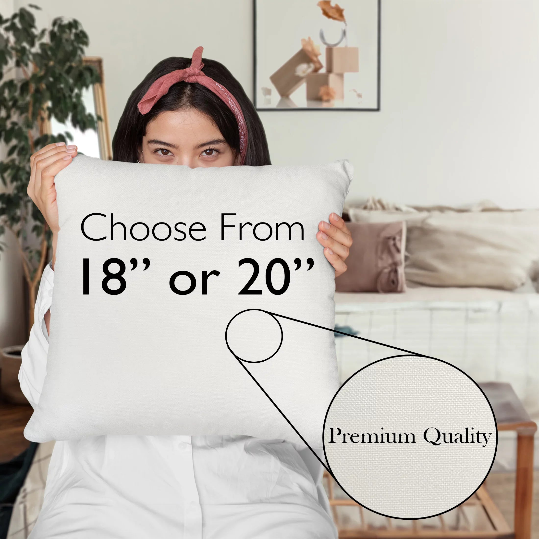 Makeup Is My Life w/ Compact Mirror & Lipstick Design - Beauty Themed Merch for Makeup Artist or Cosmetologist, Gift for Makeup Lovers, Pillow Cover, White 20X20