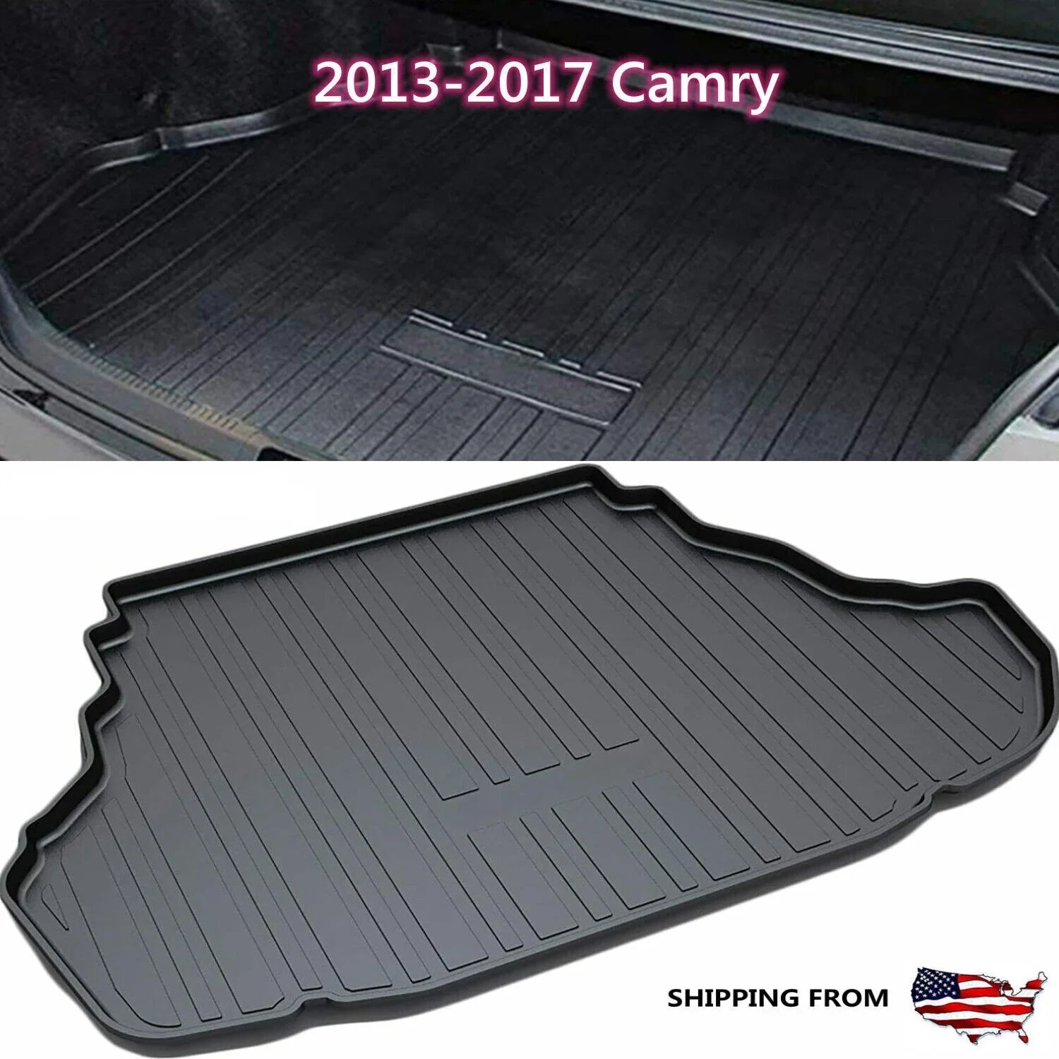 Trunk Liner  Cargo Mats for 2013-2017 Toyota Camry Easy to Clean Carpets