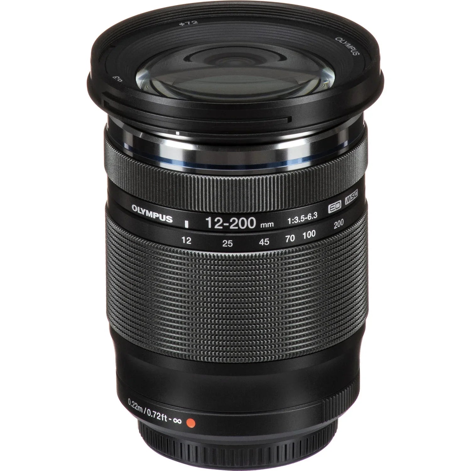 Olympus M.Zuiko Digital  12-200mm f/3.5-6.3 Lens - 3 Lens Kit + Tripod + Backpack - 64GB Accessory Bundle