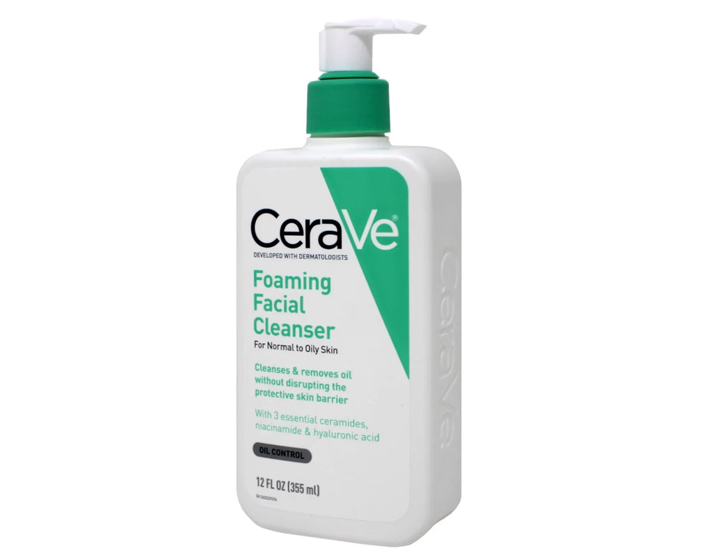 CeraVe Foaming Face Cleanser. Fragrance-Free Face Wash with Hyaluronic Acid