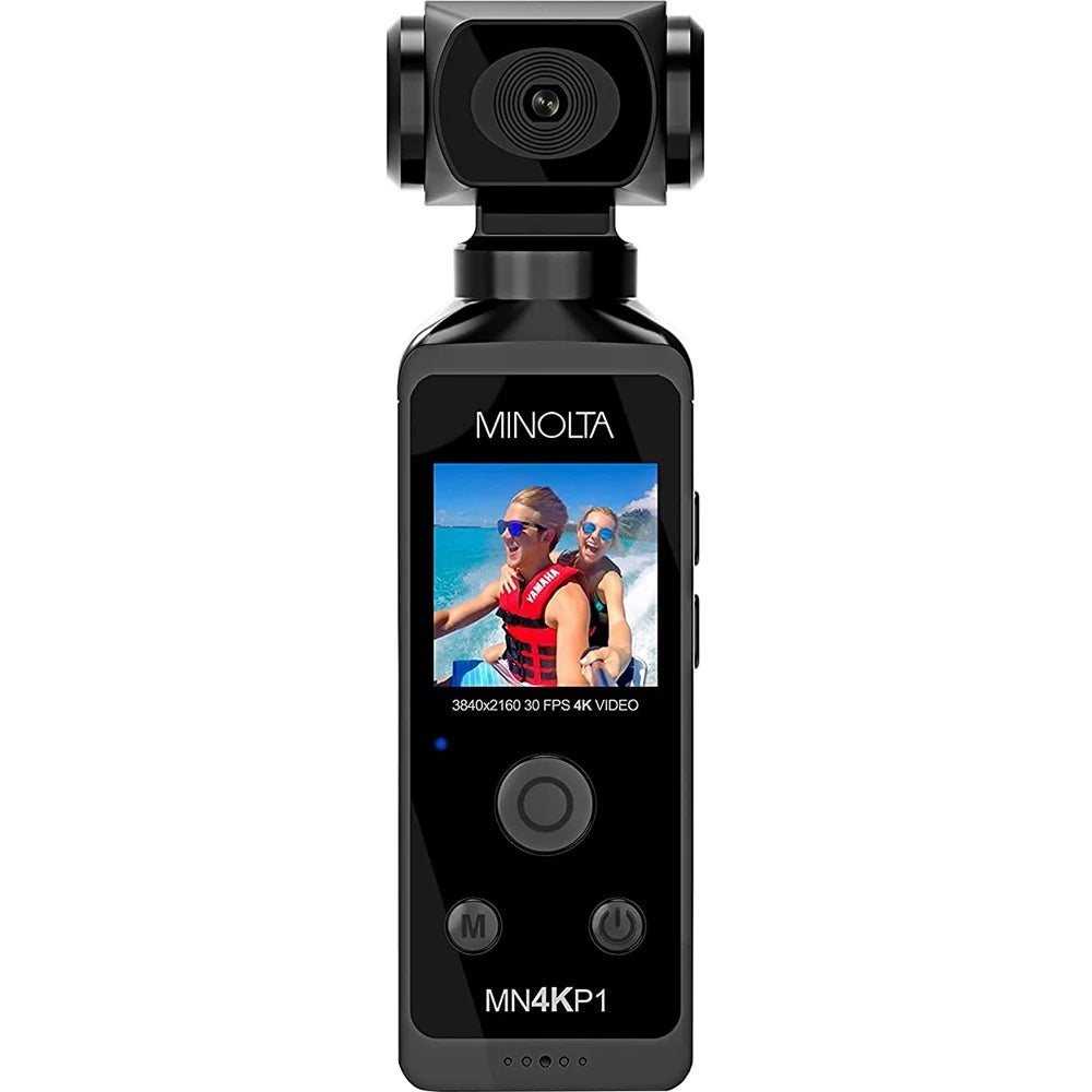 Minolta MN4KP1 4K Ultra  Pocket Camcorder w/WiFi & Waterproof Housing (Black)