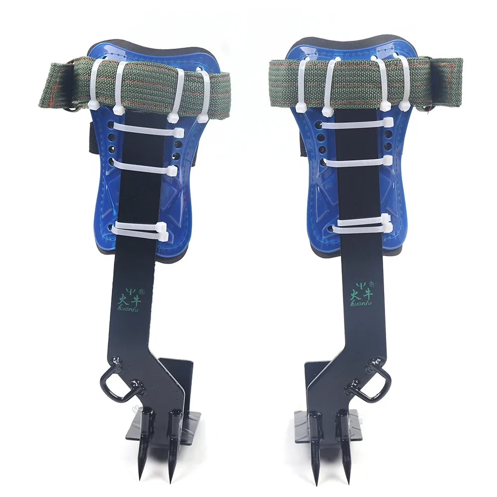 Tree Climbing Spikes Set 2 Gears with Adjustable Safety Harness Belt Straps, Tree Pole Climbing Shoes Tool for Picking Fruit, Hunting Observation, Indoor Climbing and Sports