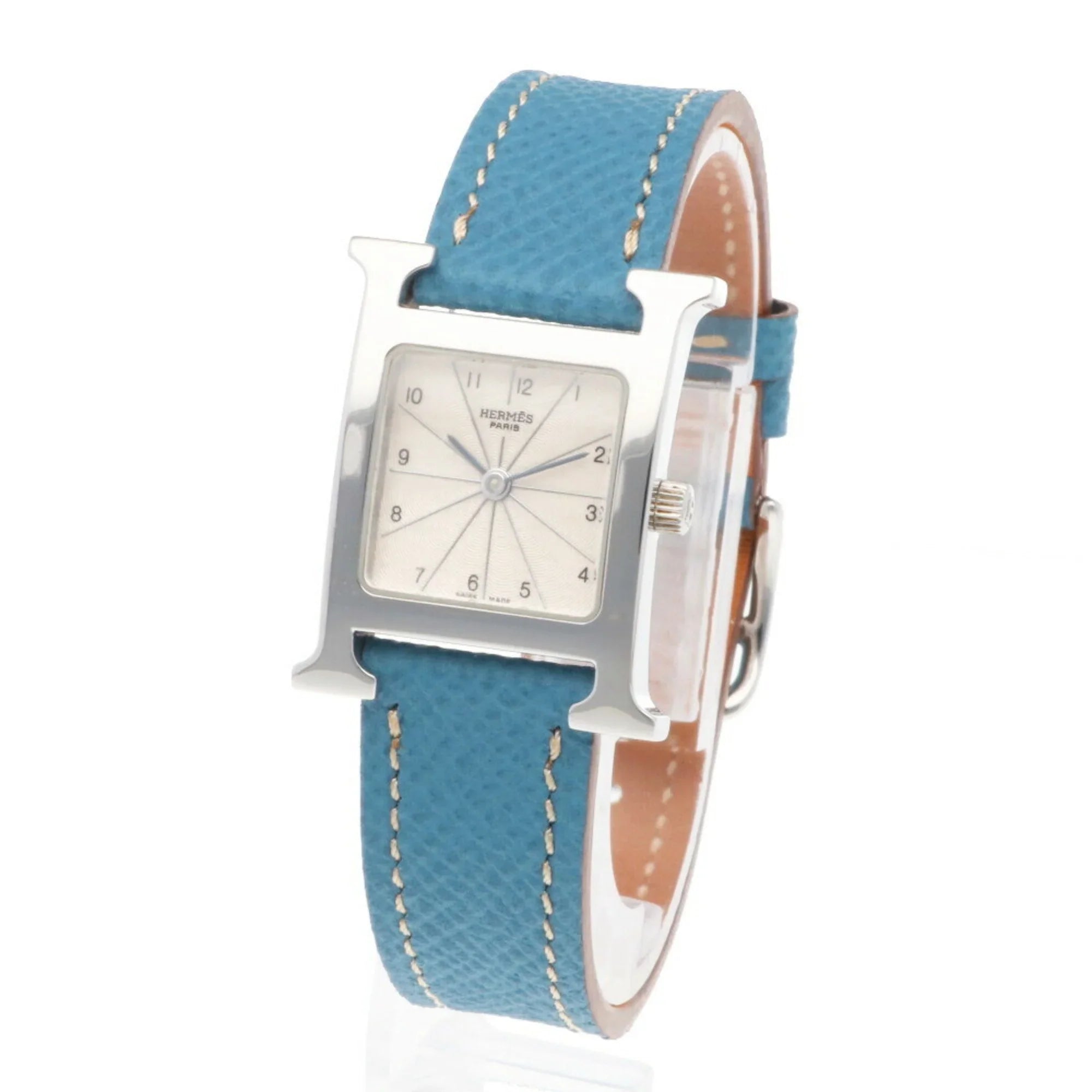 Pre-Owned Hermes H Watch Stainless Steel HH1.210 Quartz Ladies  (Good)