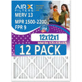 12x12x1 Air Filter  13 Rating, 12 Pack of Furnace Filters Comparable to  1500 - 2200 &  9 - Made in  by     .