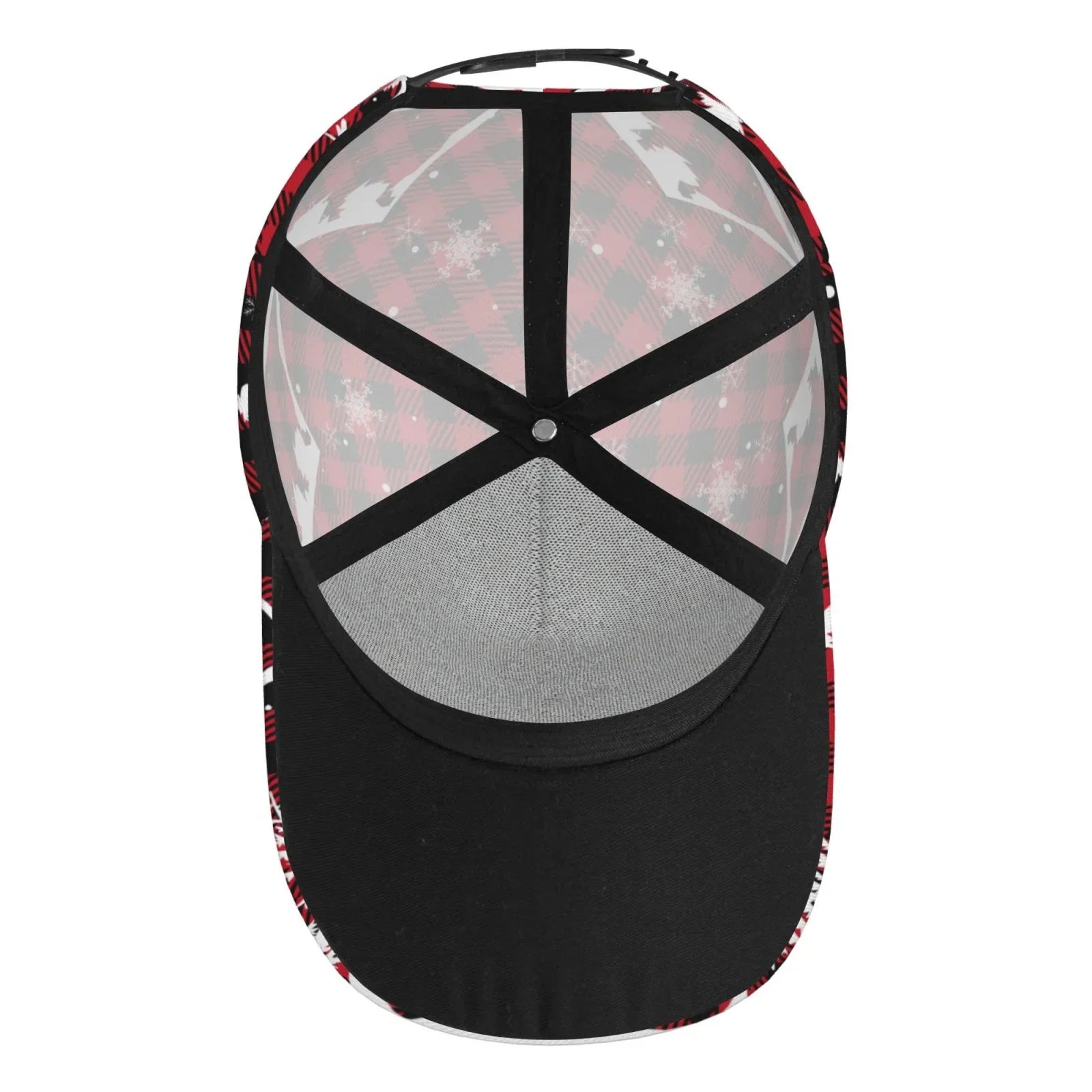 Balery Baseball Cap Adjustable Size for Running Workouts and Outdoor Activities All Seasons Dad Hat(Christmas Tree Buffalo Plaid)