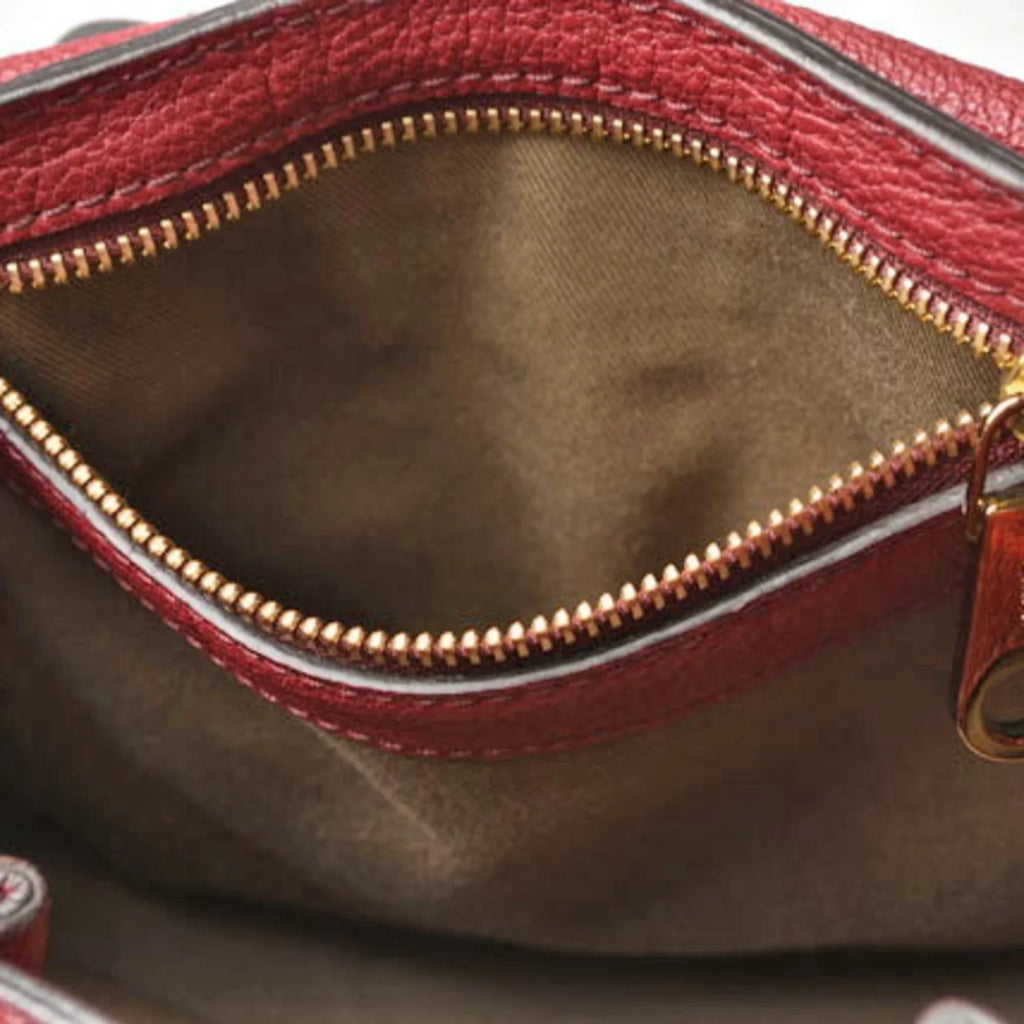 Pre-Owned Chloé Chloe handbag shoulder bag 2way  Elsie leather Bordeaux (Good)