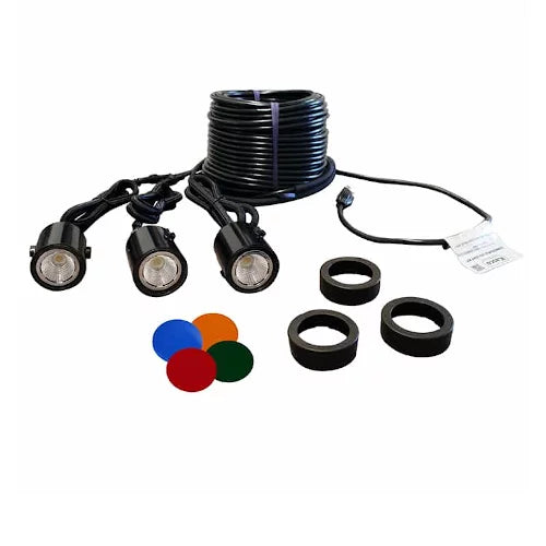 1hp Decorative Fountain, 50 foot cord, 120 volt with LED3C11-050 Light Kit