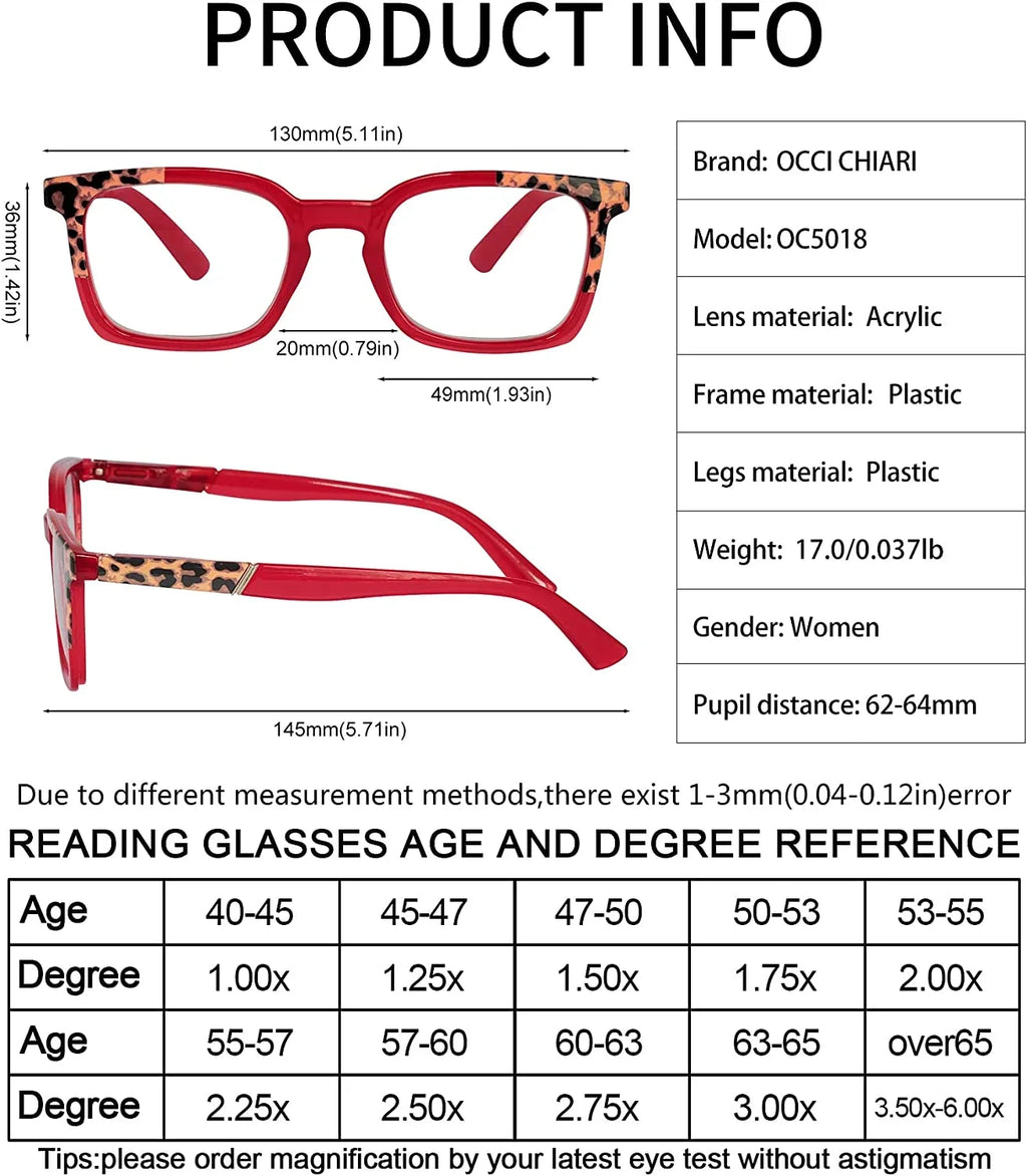 Square Reading Glasses 3.50 Women Designer Readers 1.0 1.25 1.5 1.75 2.0 2.25 2.5 2.75 3.0 3.5 4.0 5.0 6.0