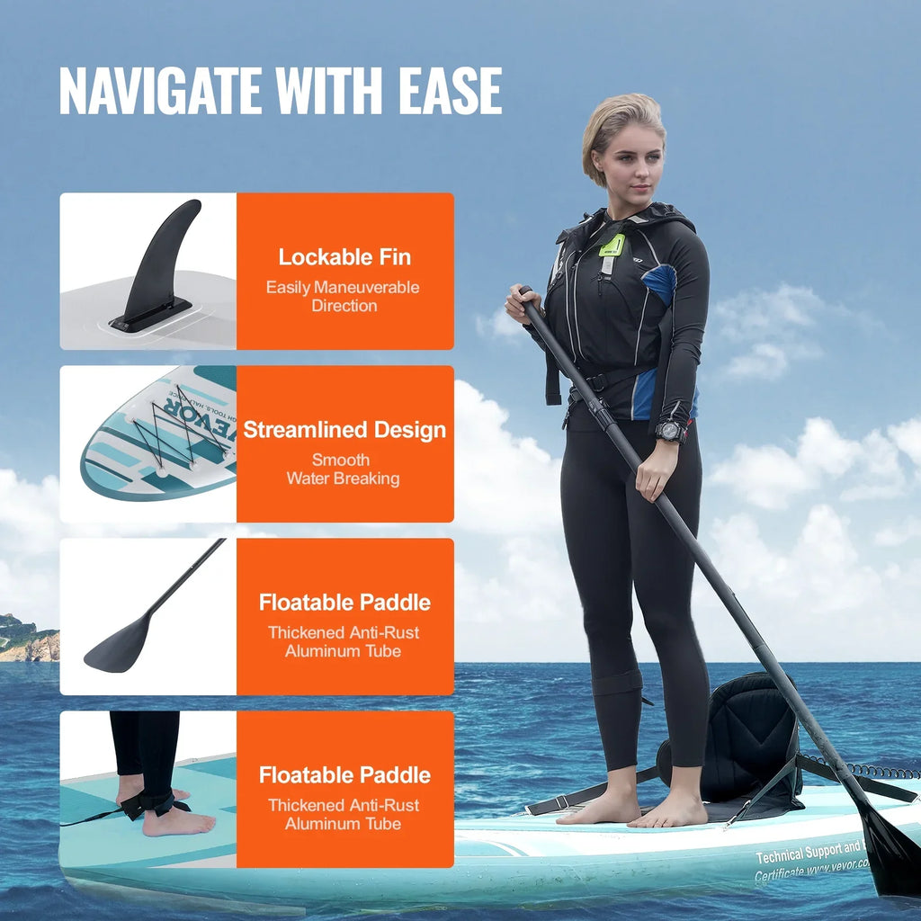 10 ft Kayak Board Inflatable Stand Up Paddle Board with Seat Accessory