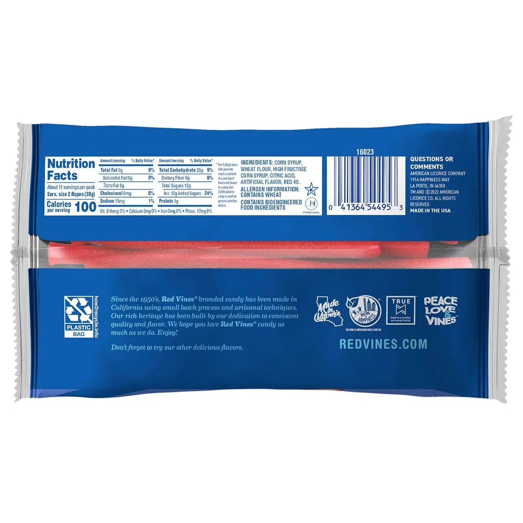Red Vines Ropes 12 Ounce Bag (Pack of 18)