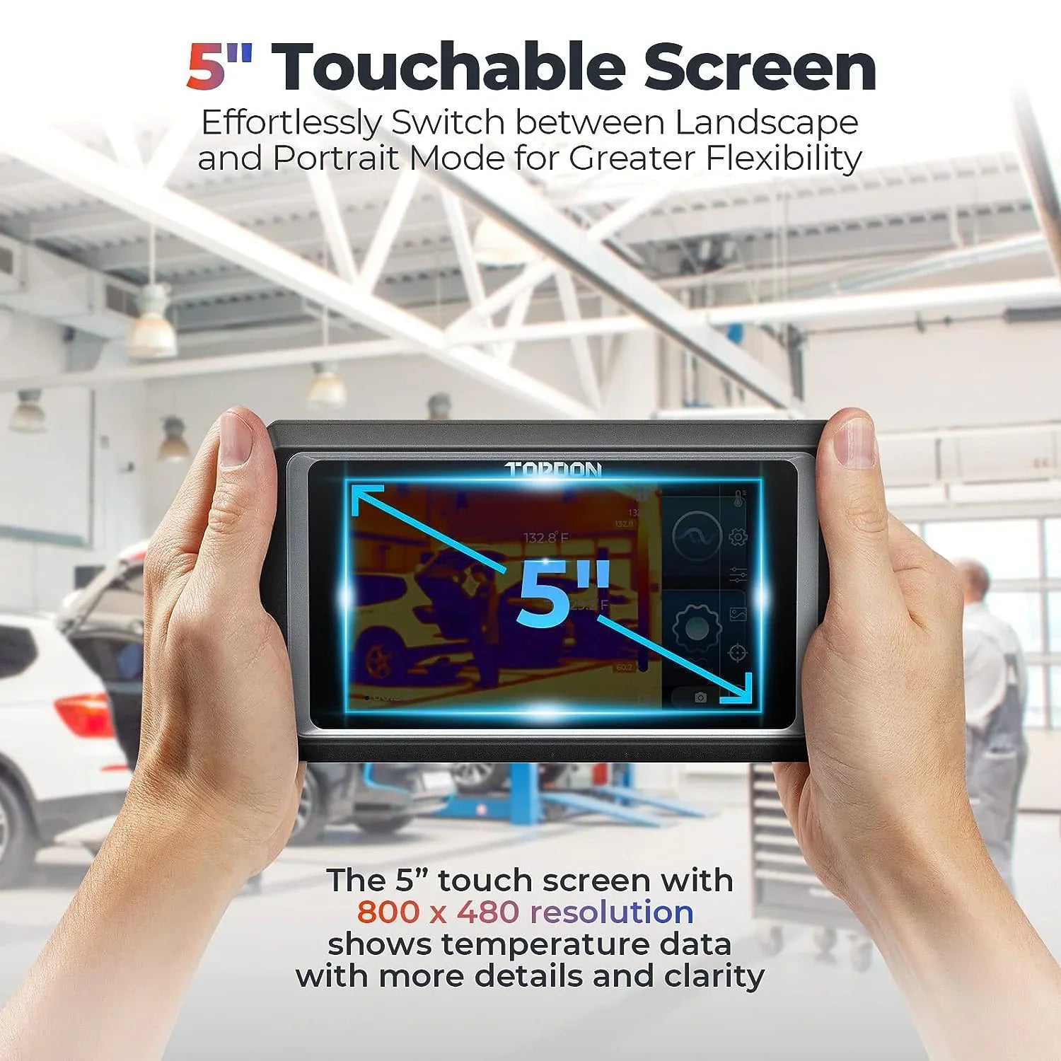 Thermal Imaging Camera  TC003 256x192  High Resolution Dual-Camera, 5" Touch Screen, -4°F~1022°F, Android 11.0