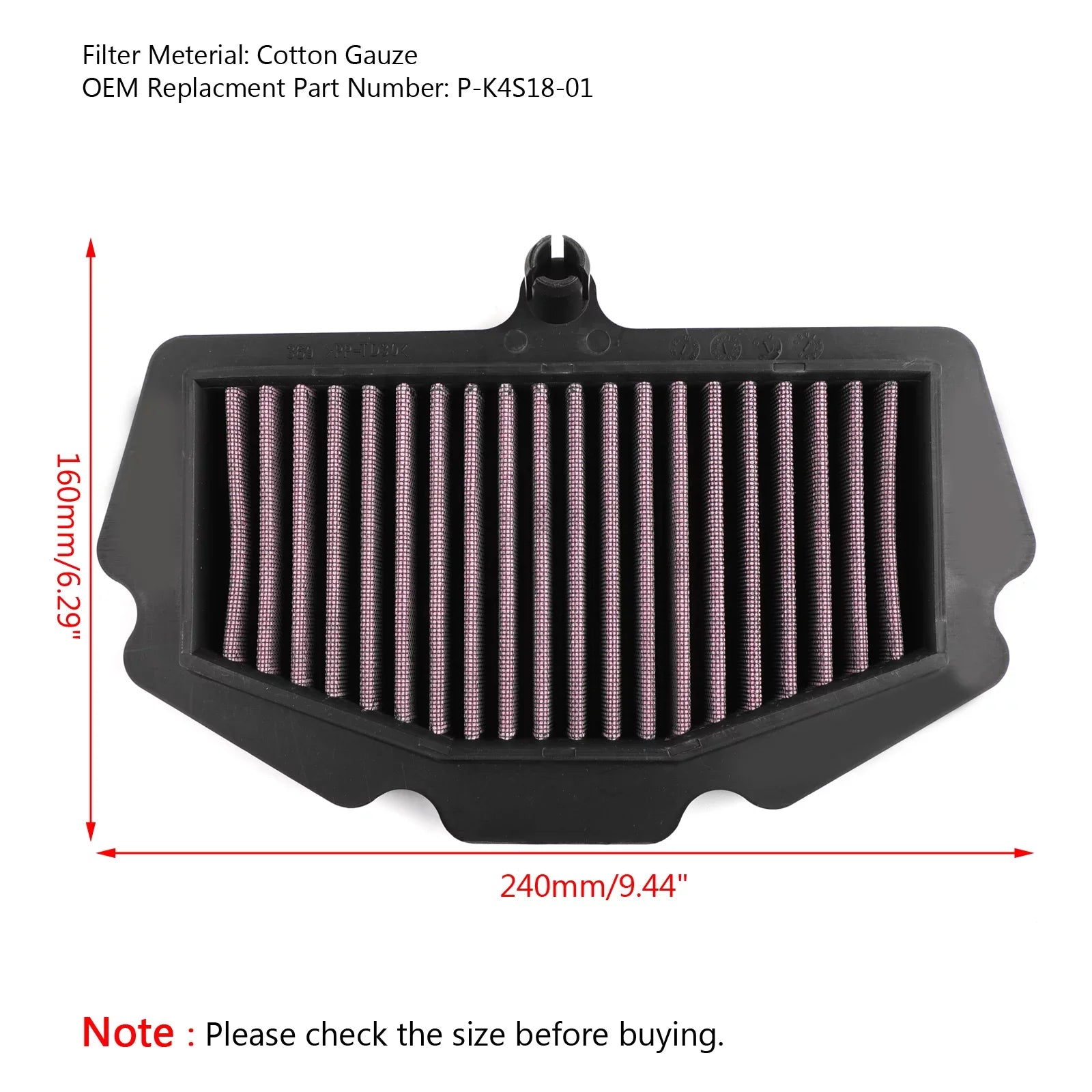 Motor Genic Air Filter For Kawasaki Ninja 400 /  2018 P-K4S18-01
