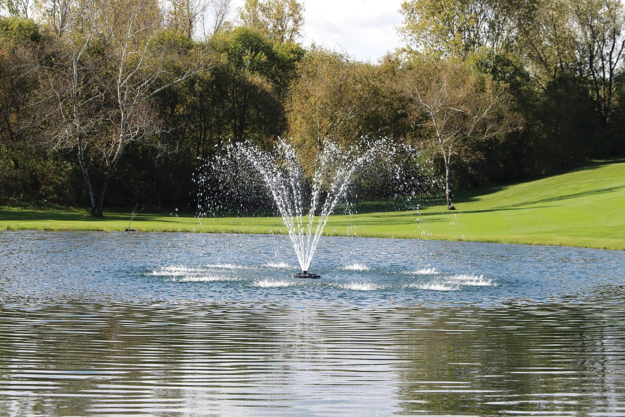1hp Decorative Fountain, 50 foot cord, 120 volt with LED3C11-050 Light Kit