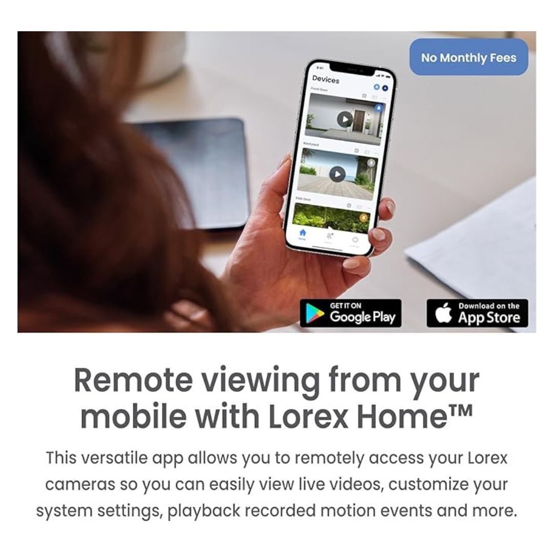 Lorex Fusion 4K 12 Camera Capable 8 Wired and 4 Wi-Fi 2TB  with Smart Motion Detection, Active Deterrence, and Smart Home Compatibility