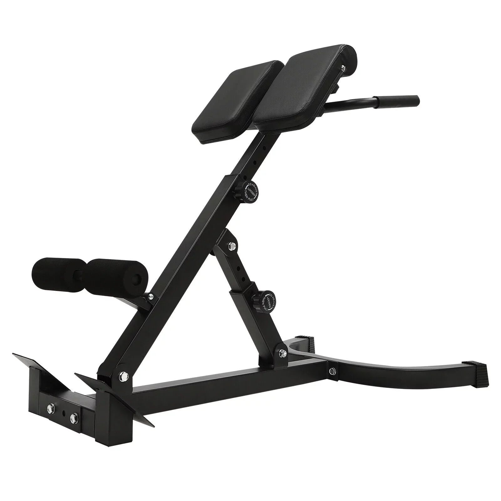 Multi-Functional Bench Roman Chair Back Extension Machine, Adjustable Hyperextension Bench - Hamstring Black 40.55*27.55*44.48 in