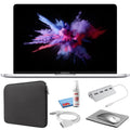 Apple MacBook Pro 13-inch (i5 1.4GHz, 128GB ) (Mid 2019, MUHQ2LL/A) - Silver Bundle with Black Zipper Sleeve + Laptop Starter Kit + Cleaning Kit (Refurbished)