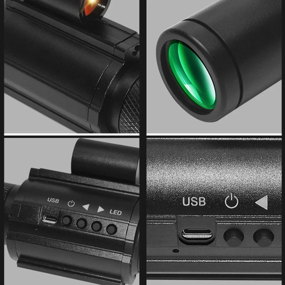 Portable Monocular Night-Visions Sight Device Day Night Use Telescopes 1.54inch Display Photo Taking Video Recording Infrared Digital Video Camera for Fishing Boating Wildlife Observation