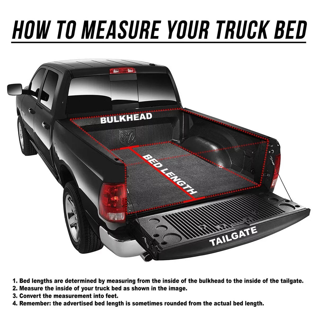 Auto Drive --56001 Soft Roll up Truck Bed Tonneau Cover Fits 2022-23 Toyota Tundra (Excl. Trail Edition) 5'6" Bed (66.7")