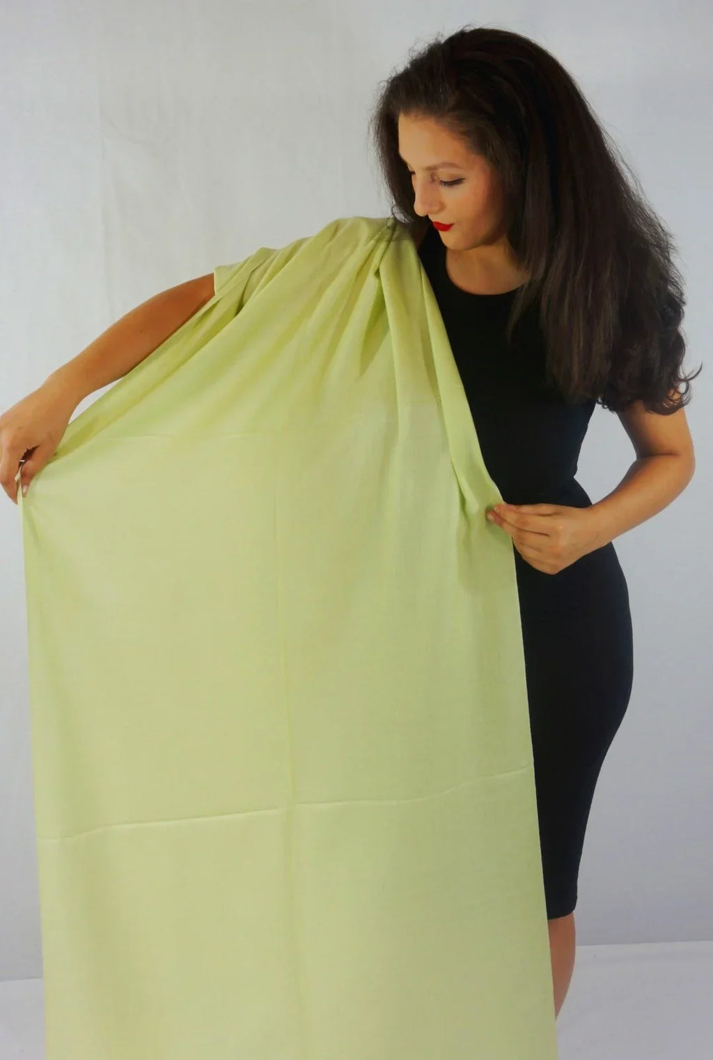Shawl/Shawls/Scarf/Scarves/Wrap/Stole/Muffler/Cape/Ruana/Blanket/Throw/Pashmina Shawl/Cashmere Scarf/Wool/Silk (Honey Dew Green Regular Shawl)