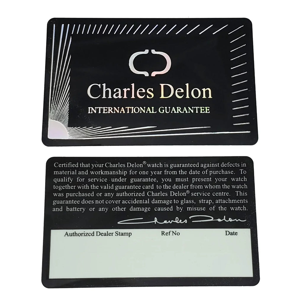 Charles Delon Women's Watch 5855  Rose Gold/Black Stainless Steel Quartz