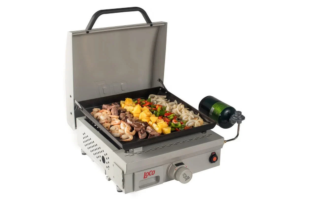 Loco Cookers 1 Burner Tabletop Digital Propane SmartTemp 16 Inch Flat Top